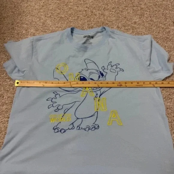 Disney Lilo & Stitch Ohana Means Family Short Sleeve T-Shirt Top XXL 19 - Picture 5 of 8